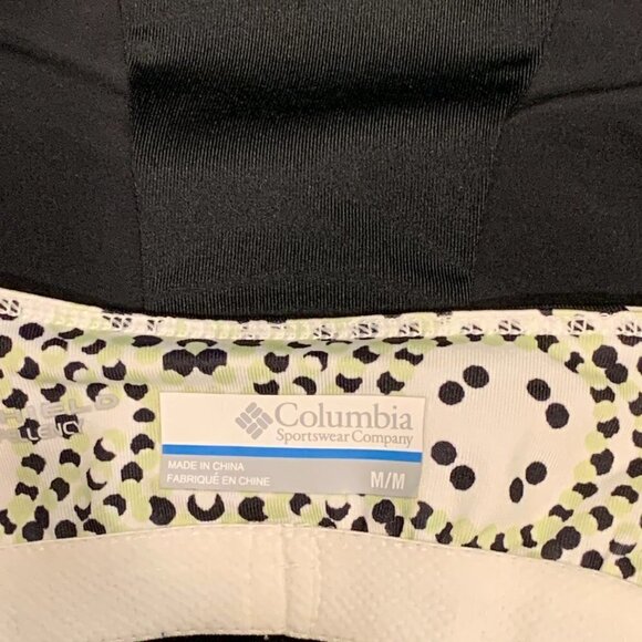 Columbia Swimsuit Tankini Top Black, Off White, Green Geometric & Solid M #210A - Picture 6 of 7